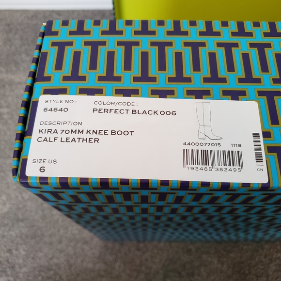 Tory Burch Kira 70mm knee boot black women's shoes size 6 - Picture 14 of 16